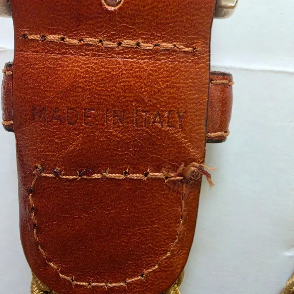 Paul & Shark Men's Braided Yachting Belt Tan 120 Made in Italy